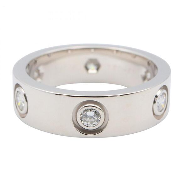 CARTIER Authentic 18k Silver Diamond Love Ring - Picture 2 of 8